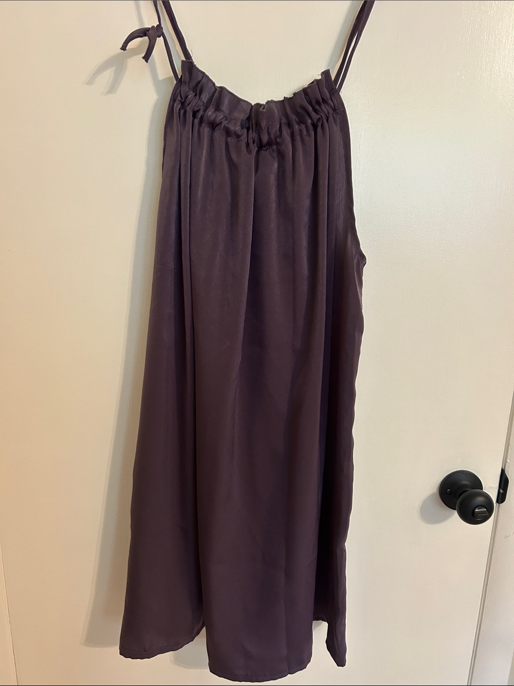 Purple Satin Slip Dress - Picture 4 of 4